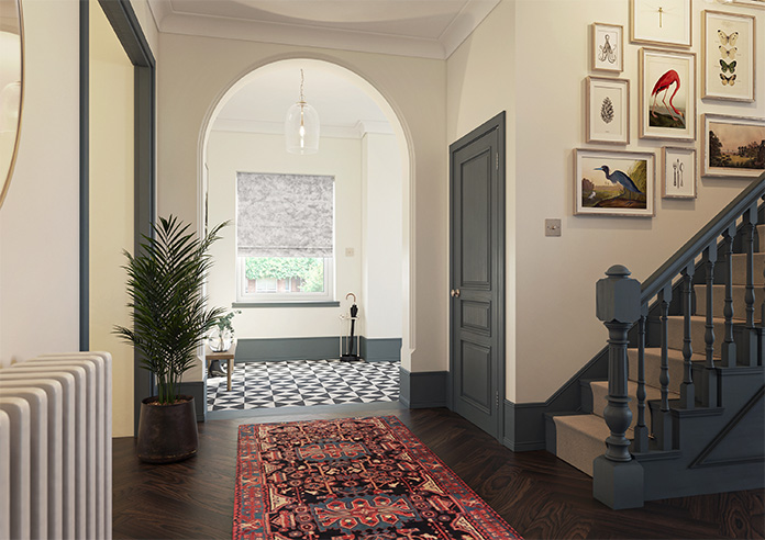 Cyrus Crushed Velvet, Bright Silver - Twist&Fit Roman Blind - Image 6